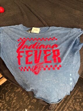 Indiana Fever women’s' Blue Tee with Red Graphic